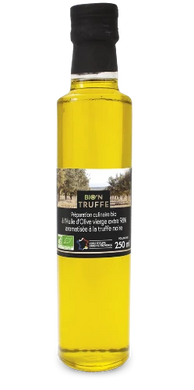 Préparation culinaire à l'huile d'olive extra 80% aromatisée à la truffe noire - 250ml
