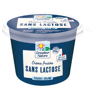 Crème fraîche épaisse à faible teneur en lactose - 30%MG - 20cl