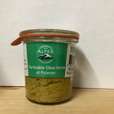 Tartinable olive verte et poivron - 100g