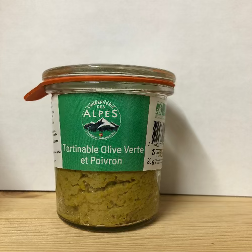 Tartinable olive verte et poivron - 100g