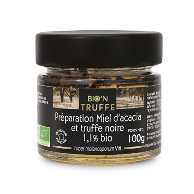 Spécialité de miel d'acacia à la truffe noire aromatisée - 100g
