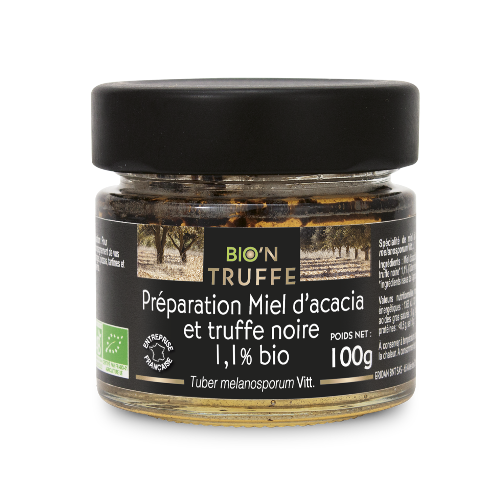 Spécialité de miel d'acacia à la truffe noire aromatisée - 100g