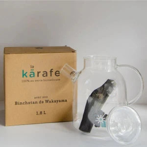 Carafe filtrante 1,8L avec Binchotan taille M