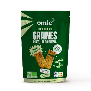 Crackers aux graines : pavot, lin et tournesol - 100g