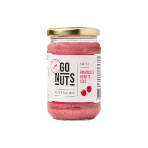 Pâte à tartiner saveur framboises et fruits secs - 270G