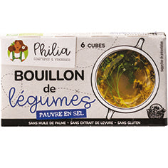 Bouillon de légumes cubes pauvre en sel - 60g
