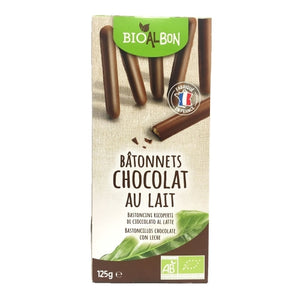 Biscuits bâtonnets chocolat au lait - 125g