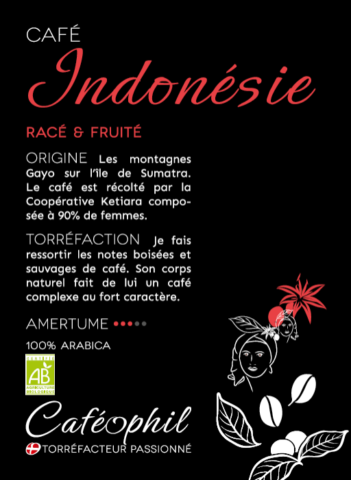 Café grains Indonésie - les 100g - Vrac