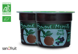 Dessert Pomme-Myrtille - 2x110g - Sans sucres ajoutés