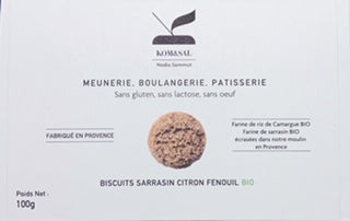 Biscuits sarrasin fenouil citron sans gluten – 120g