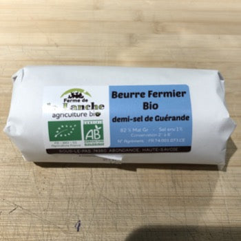 Beurre fermier 1/2 sel de Guérande - La Lanche - 300g