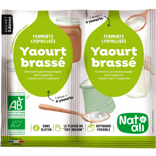 Ferment lyophilisé yaourt 2x6g – Rive Bio