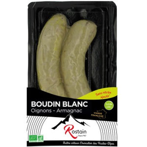 Boudin Blanc Bio aux oignons et à l'Armagnac  x2 - 200g