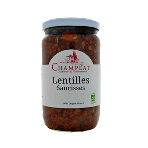Lentilles saucisses pur porc - 650g