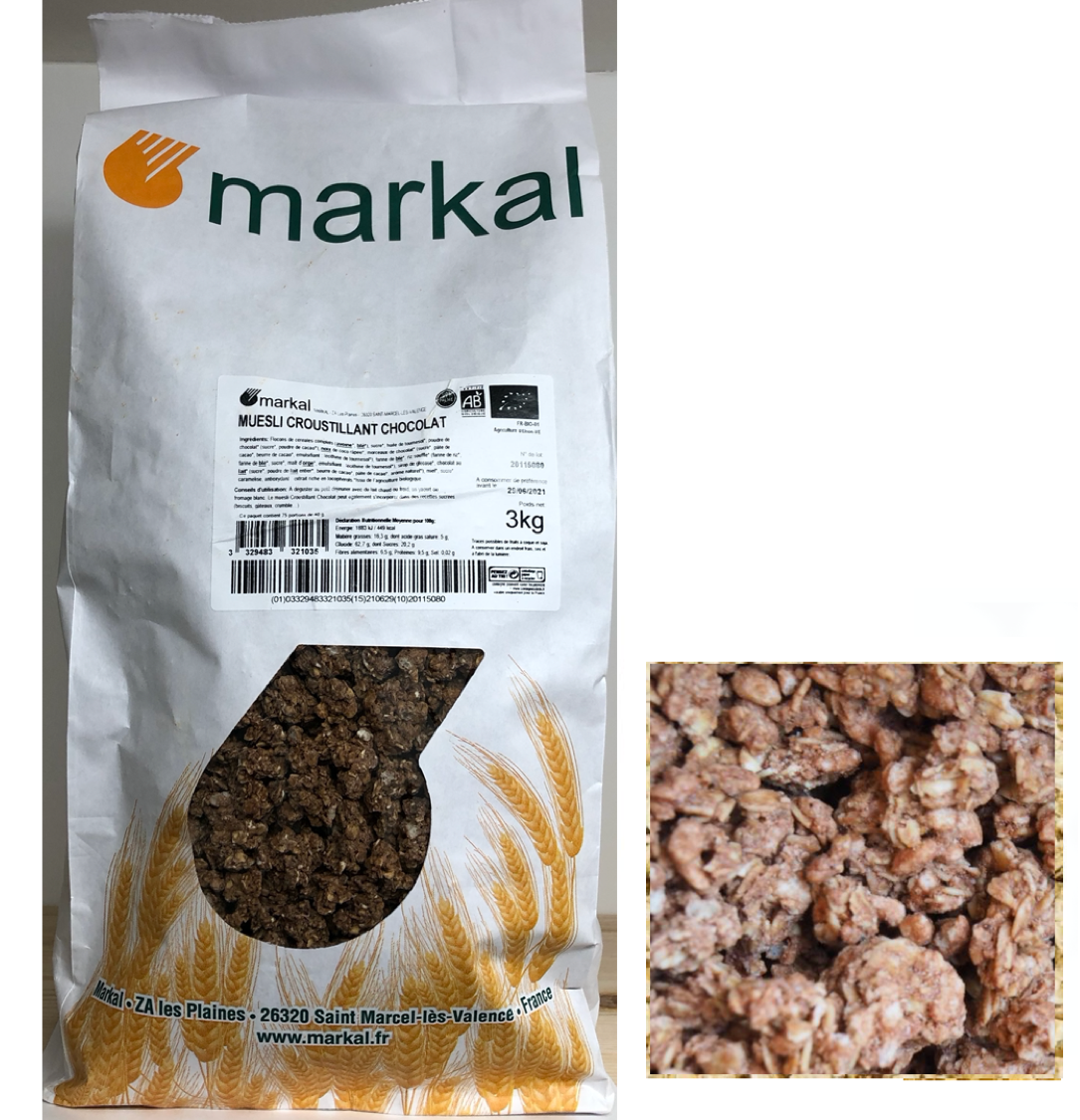 Riz soufflé au cacao bio - Markal