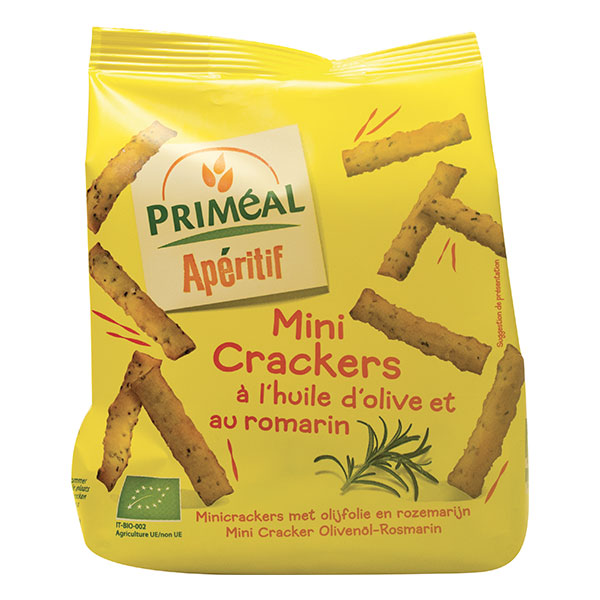 Mini crackers à l'huile d'olive et romarin - 100g