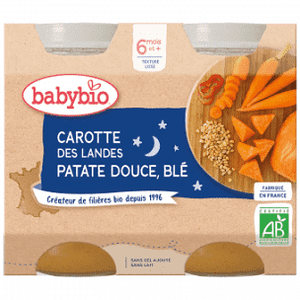 Petits pots carotte patate douce et blé  - 2x200g