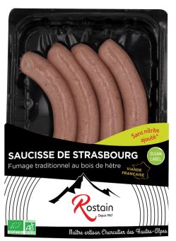 Saucisse de Strasbourg Bio x4 - 200g