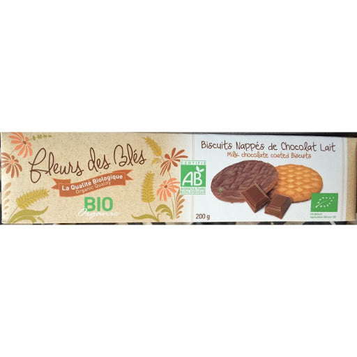 Biscuits nappés au chocolat au lait - 200g